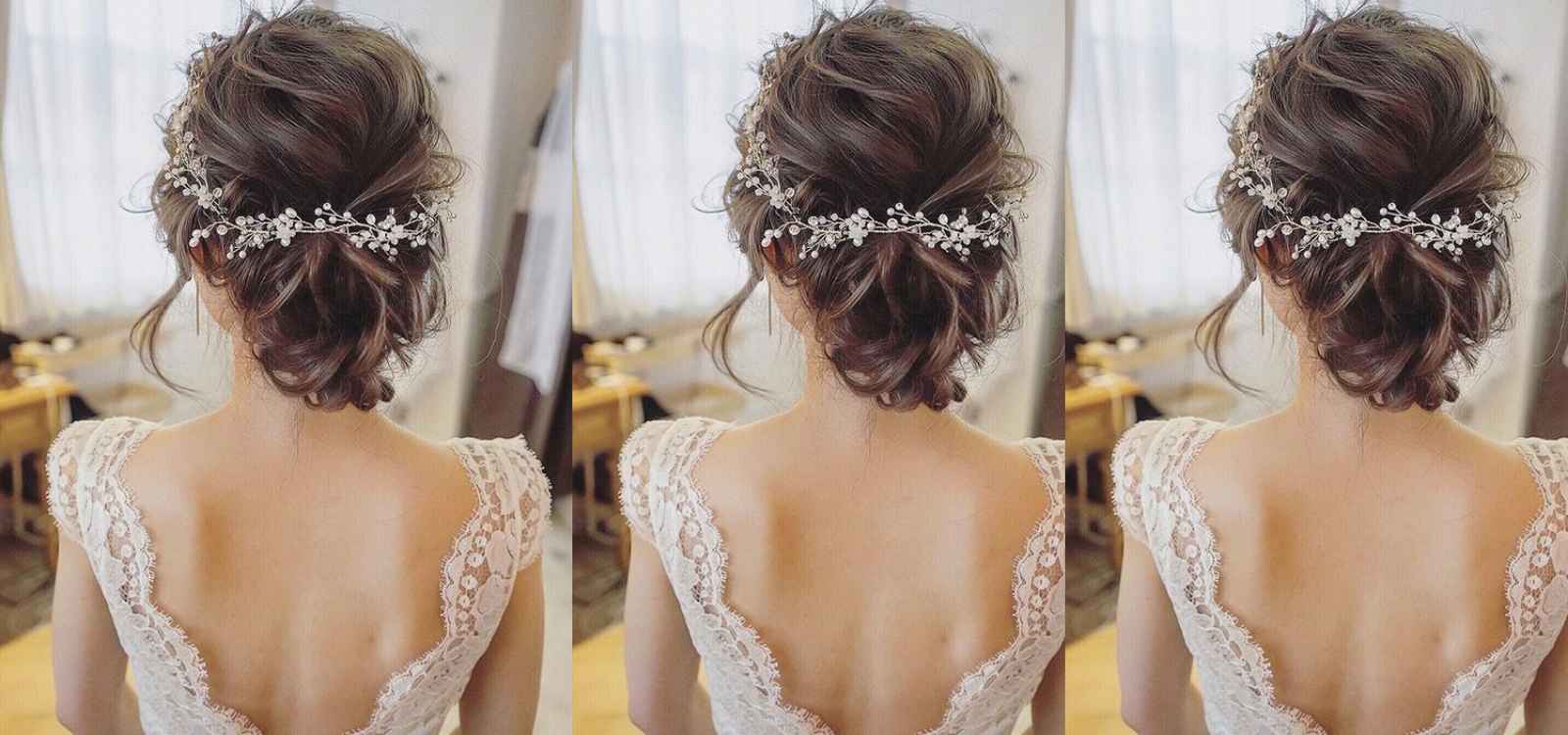 Những mẫu tóc giả búi hoa dành cho cô dâu trong ngày cưới
