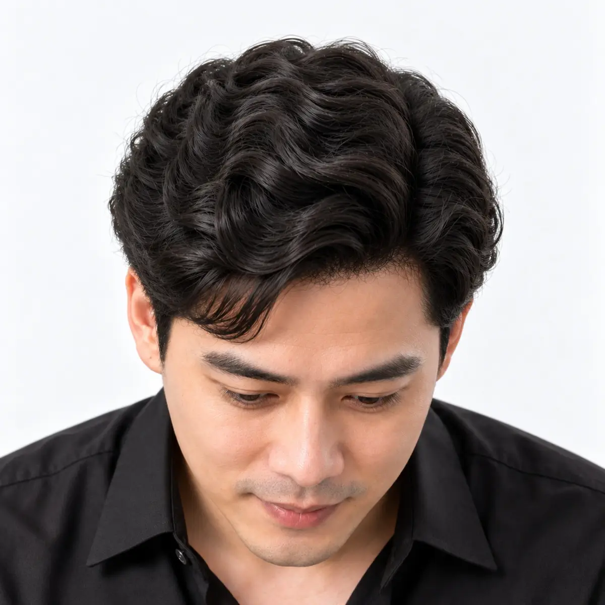 Ảnh minh họa AI người mẫu tạo kiểu tóc V3 nhìn trực diện
