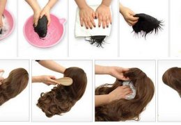 Cách giặt tóc giả nguyên đầu để tóc giả không bị rối