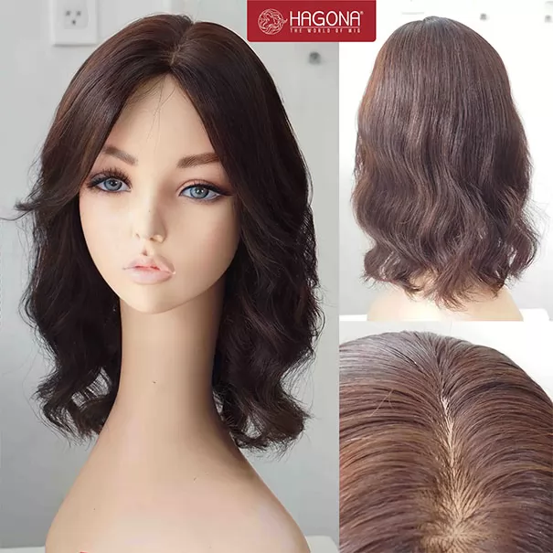 Tóc giả ngắn xoăn sóng