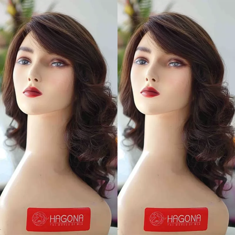 Tóc giả nữ gợn sóng nước dài duyên dáng
