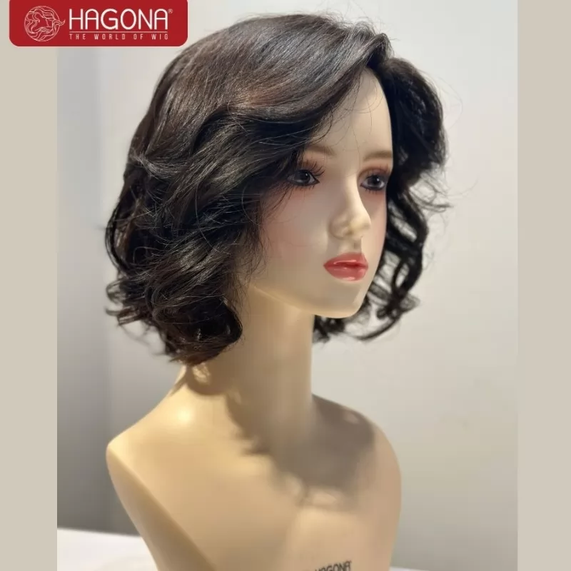 tóc giả ngắn xoăn