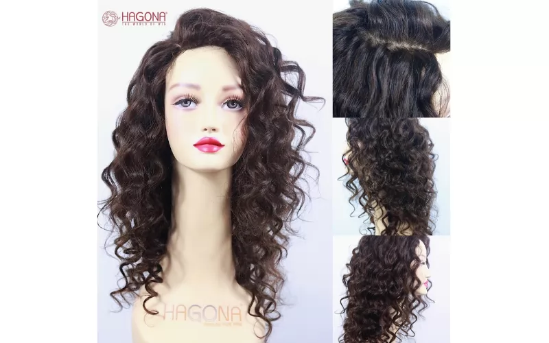 Tóc giả xoăn mì