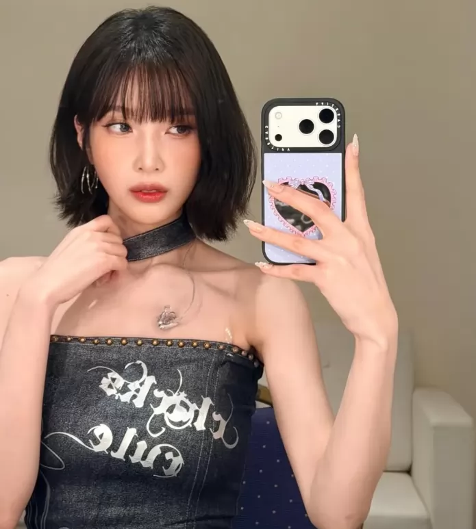 Kiểu tóc Bob mái thưa được bài gốc minh họa với Joy