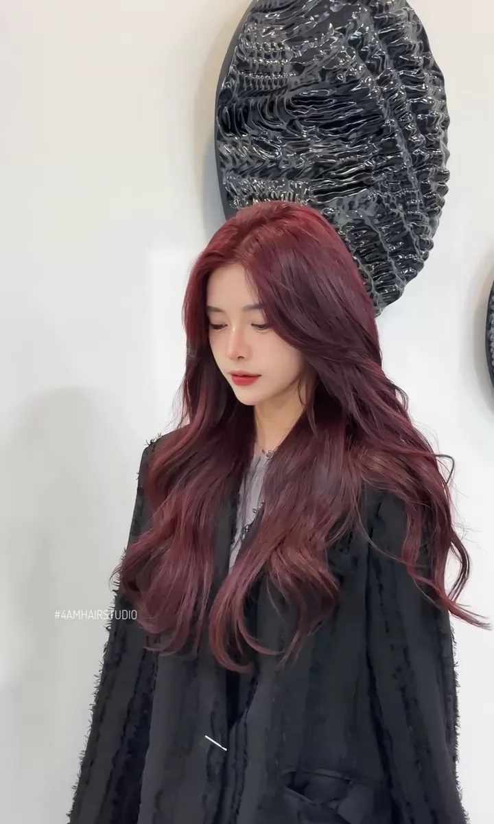 Tóc đỏ rượu Ombre