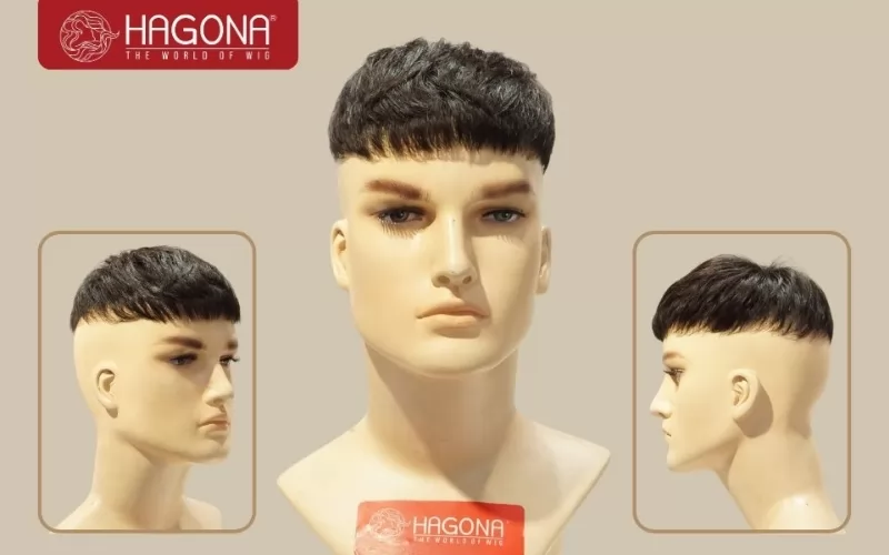 Tóc giả mái ngố nam trẻ trung, phong cách cho cánh mày râu