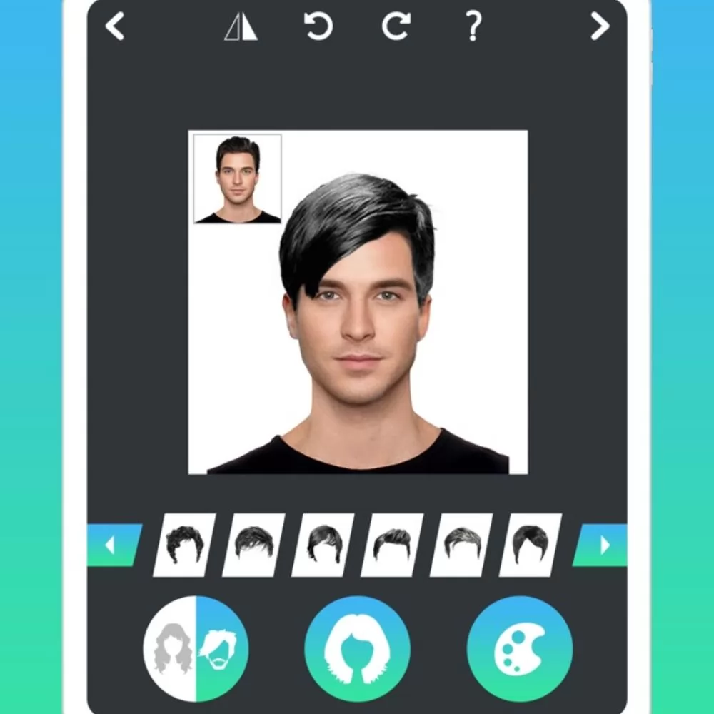App tóc giả nam Hairstyle Changer