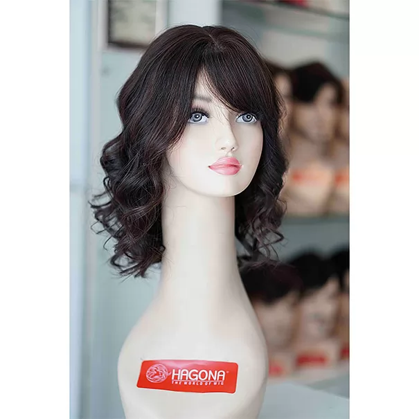 Tóc giả nữ ngắn uốn xoăn sóng nước