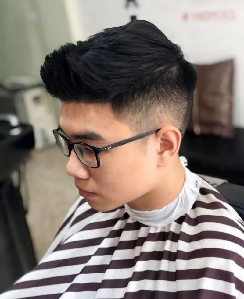kiểu tóc cho nam tóc mỏng trán cao