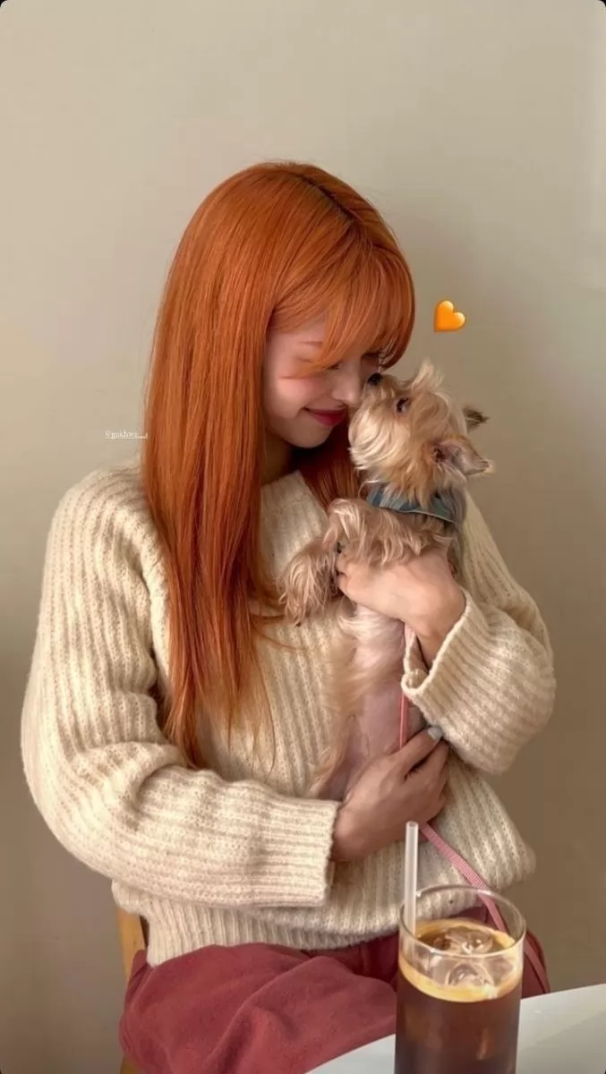 Tóc Lob ngang vai màu nâu đồng