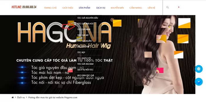 Hướng dẫn mua tóc giả online