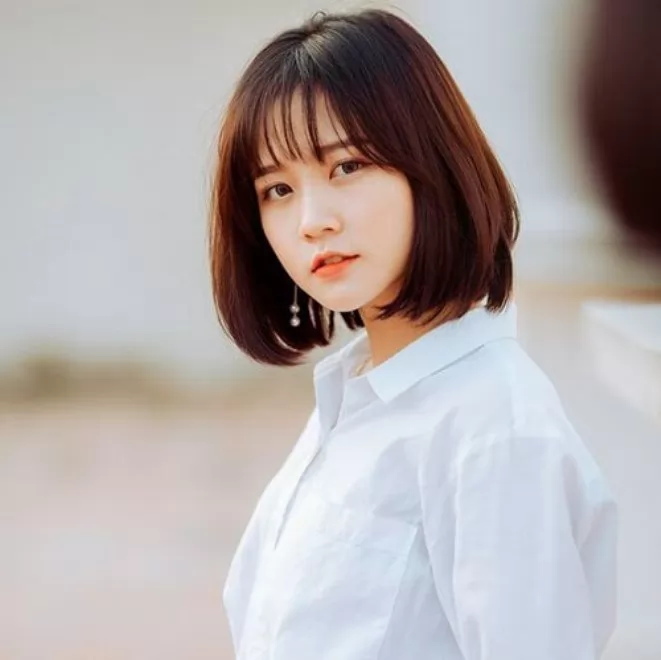 kiểu tóc nữ mái ngố