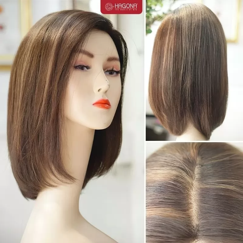 tóc giả nữ màu vàng