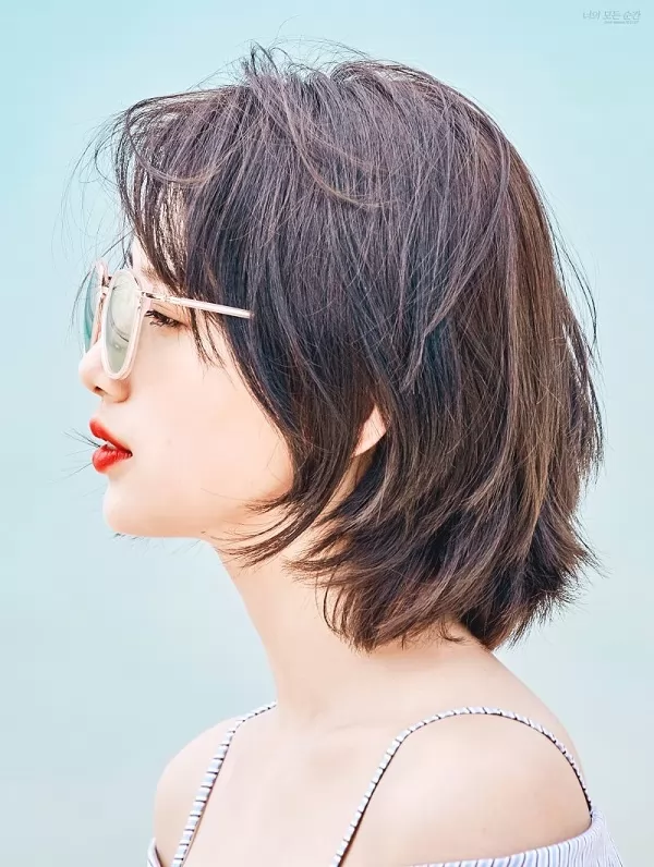 tóc ngắn layer cho mặt tròn