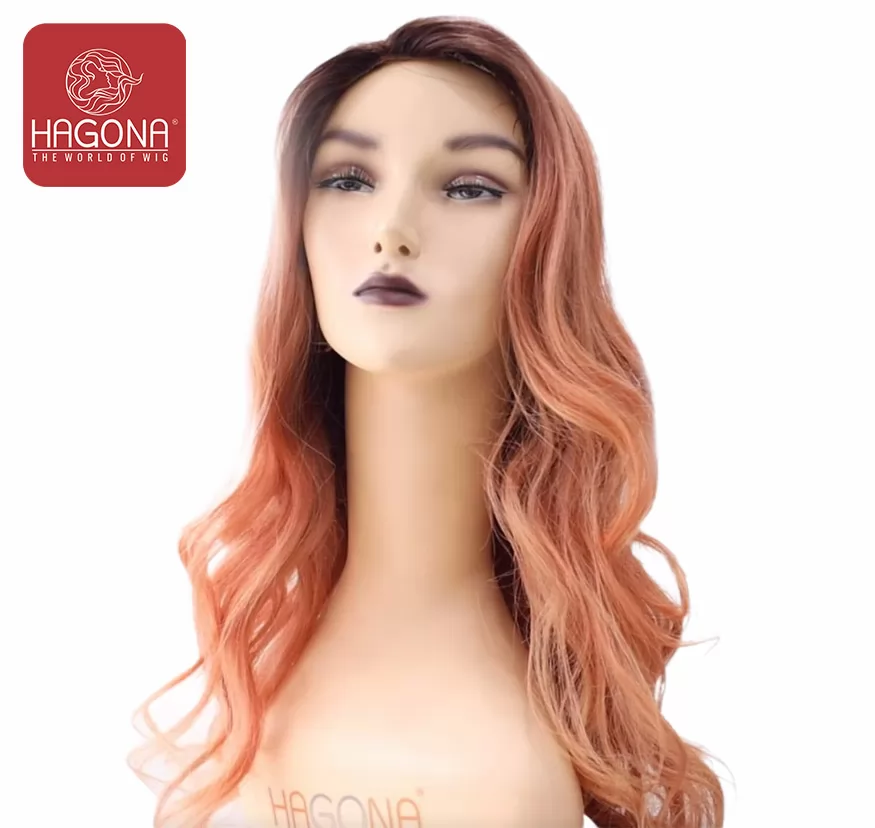 Sở hữu mái tóc long lanh như tự nhiên với tóc giả nữ nguyên đầu dài xoăn màu cam nhạt