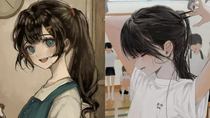 Kiểu tóc anime nữ đẹp buộc, bện