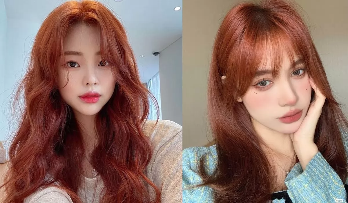 Nhuộm tóc màu cam nâu