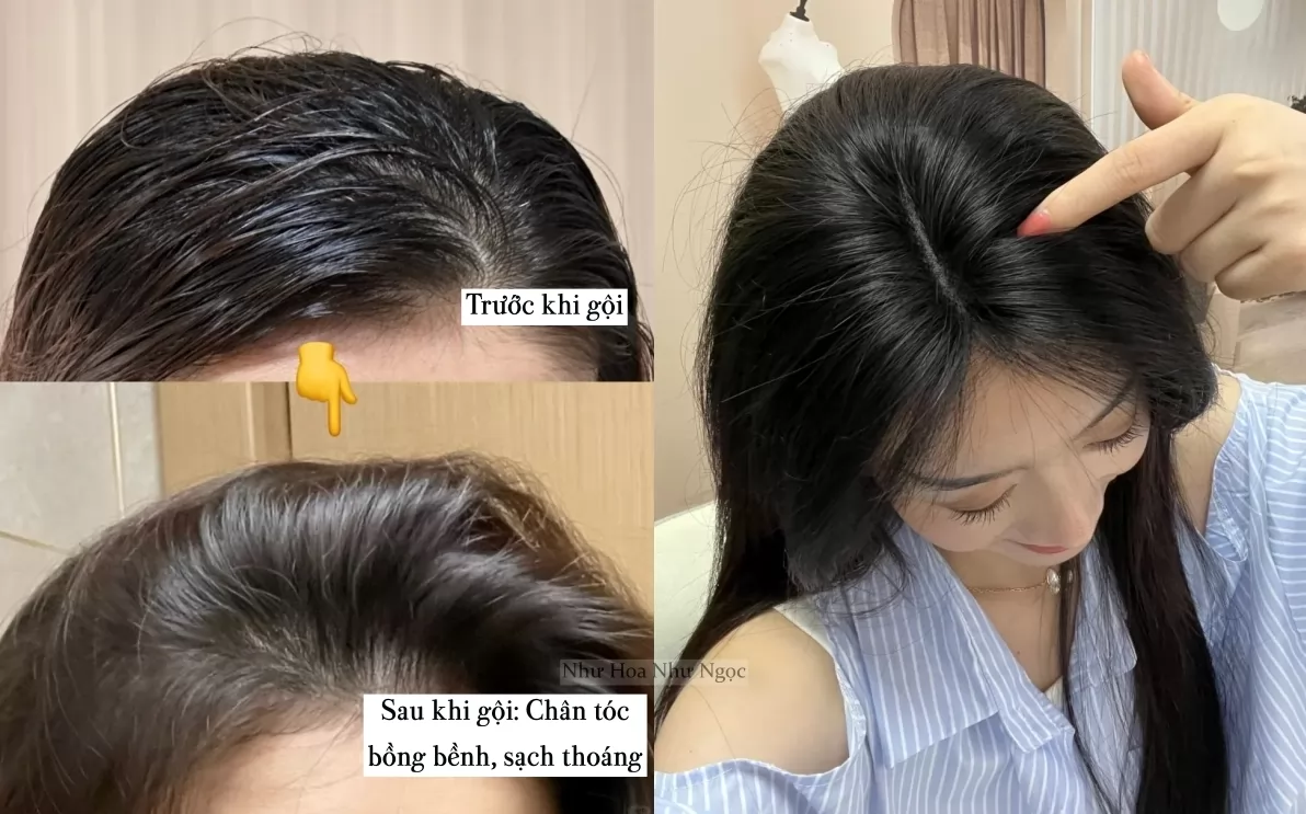 Dùng dầu tẩy trang để gội đầu: Bí quyết giúp phần chân tóc bồng bềnh sạch thoáng