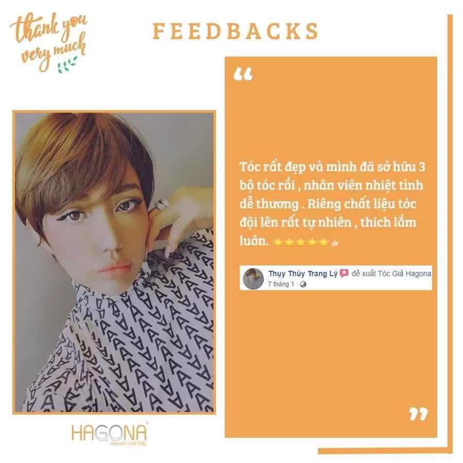 Feedbacks tóc giả Hagona từ những khách hàng đã mua và sử dụng