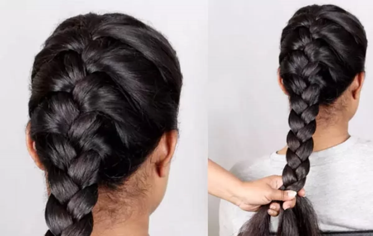 cách tết tóc từ trên đỉnh đầu