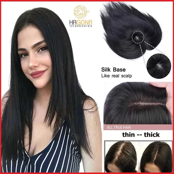 tóc giả dán vào da đầu nữ