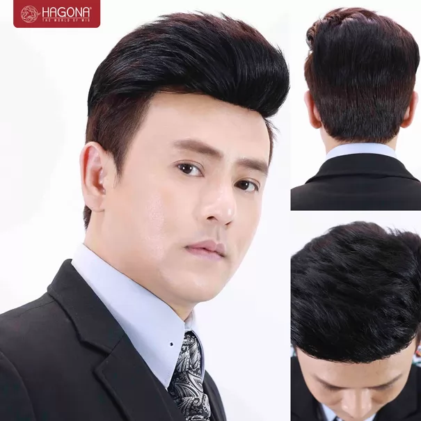 Tóc giả nam kiểu vuốt ngược Side swept