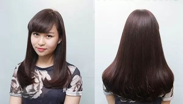 kiểu tóc giả thẳng cụp đuôi