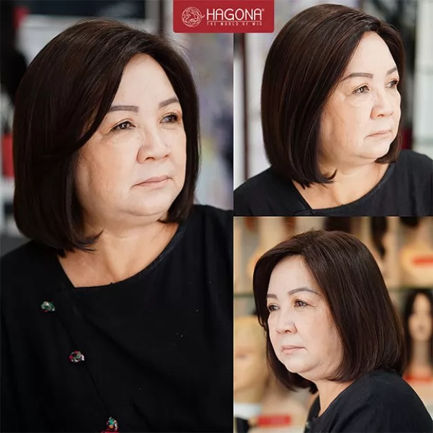 Mái tóc nữ trung niên tự nhiên