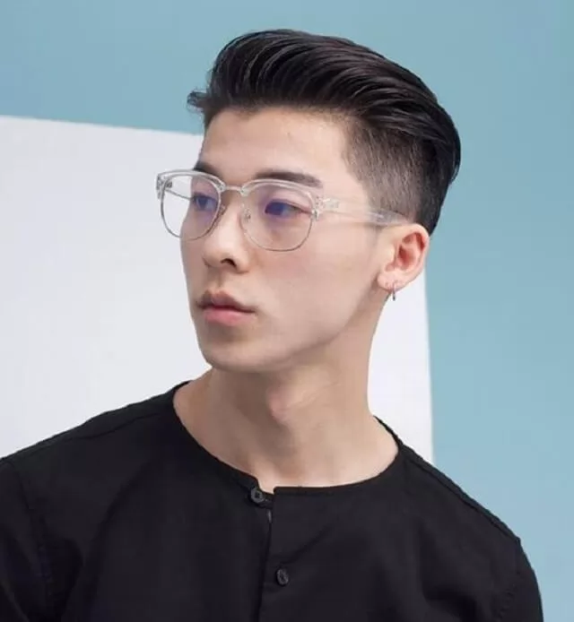kiểu tóc nam kính cận