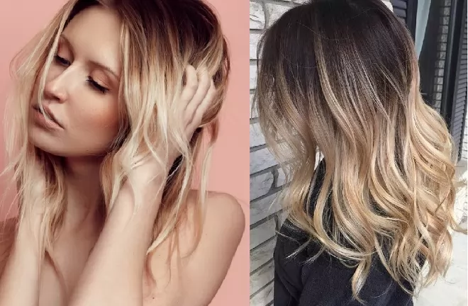 Tóc nhuộm Ombre vàng