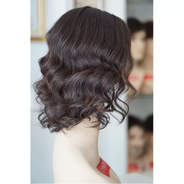 Tóc giả nữ ngắn uốn xoăn sóng nước
