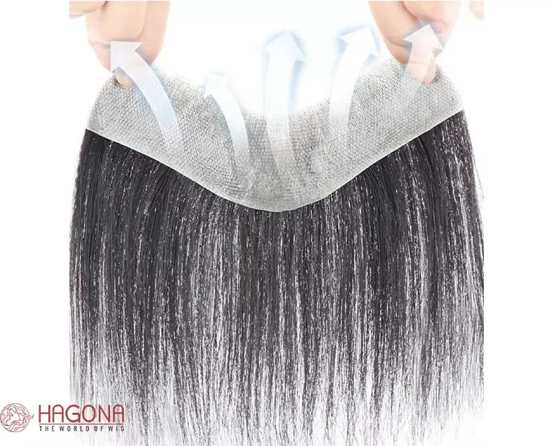 Review tóc giả mái hói chữ M cho nam trán cao của Hagona