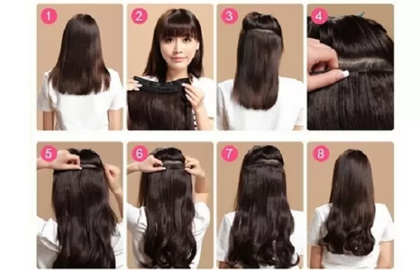 cách đội tóc giả kẹp