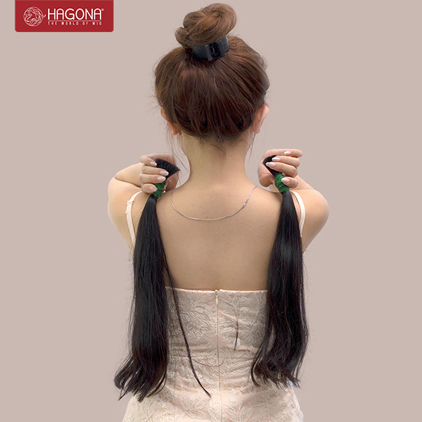 Tóc nối 55cm làm bằng 100% tóc thật của Hagona 