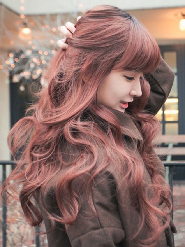 màu tóc đẹp nâu đỏ