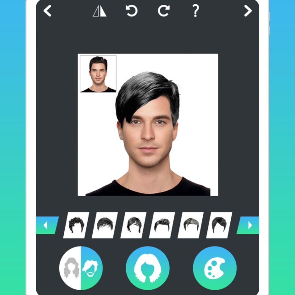 App tóc giả nam Hairstyle Changer