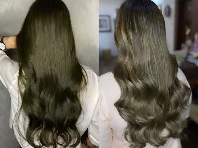 Nhuộm tóc màu nâu rêu