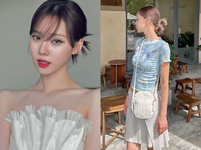 Tóc búi bụi cọ xòe