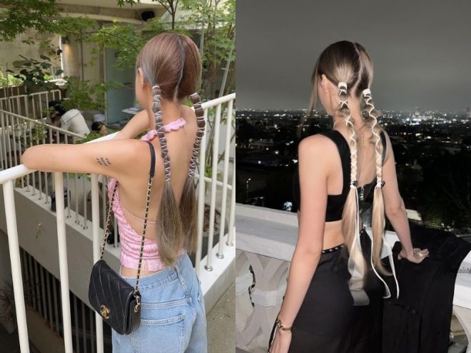 Tóc buộc zigzag hai bên