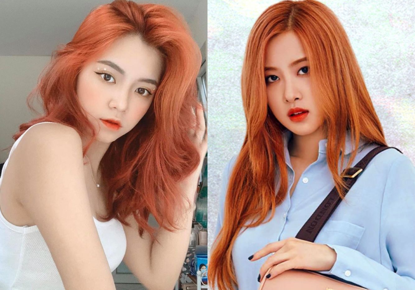 Nhuộm tóc màu cam đất