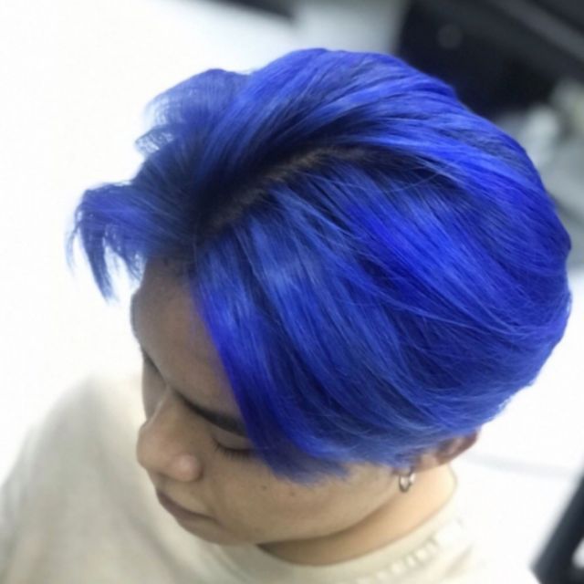 màu tóc nam hot blue