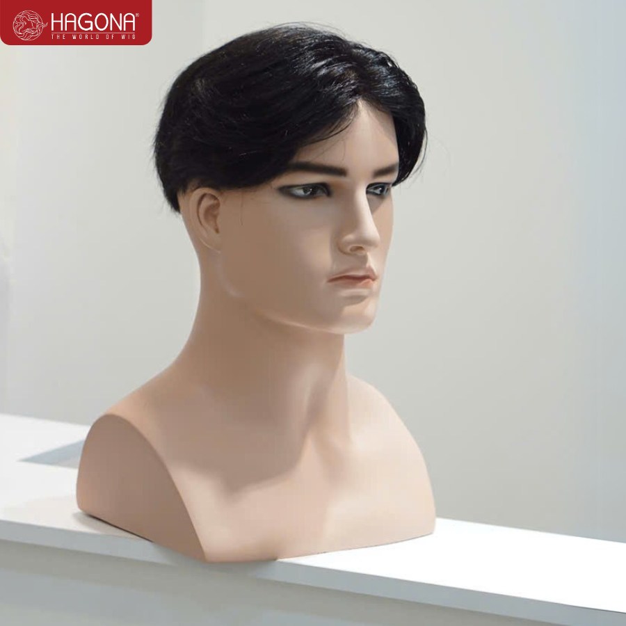 Tóc giả nam bổ luống