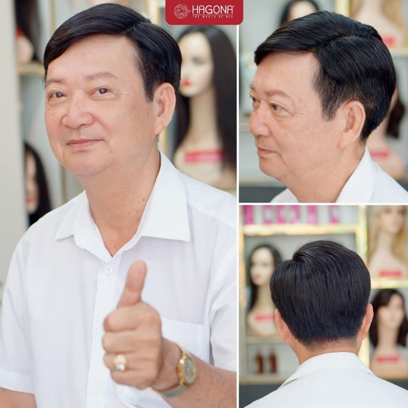 Tóc giả nam kẹp 