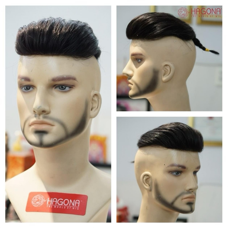 Tóc giả nam kẹp 