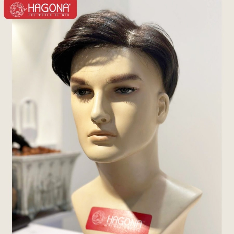 Tóc giả nam mái ngang
