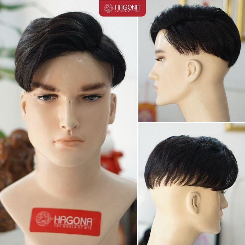 tóc giả nam Shopee