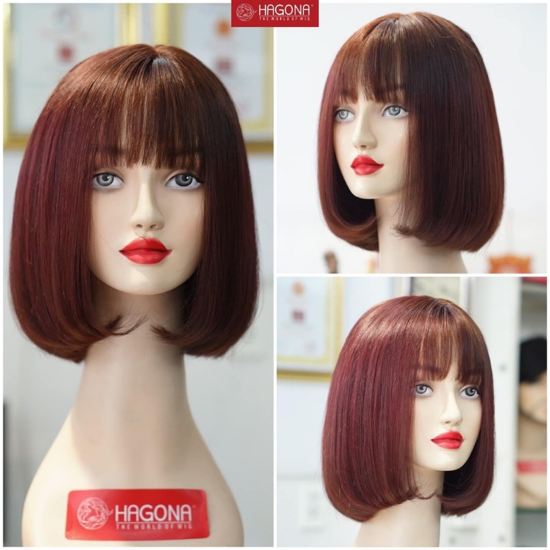tóc giả nữ màu đỏ