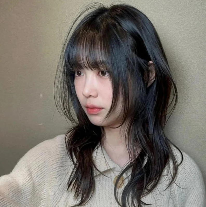 Tóc hush cut mái thưa