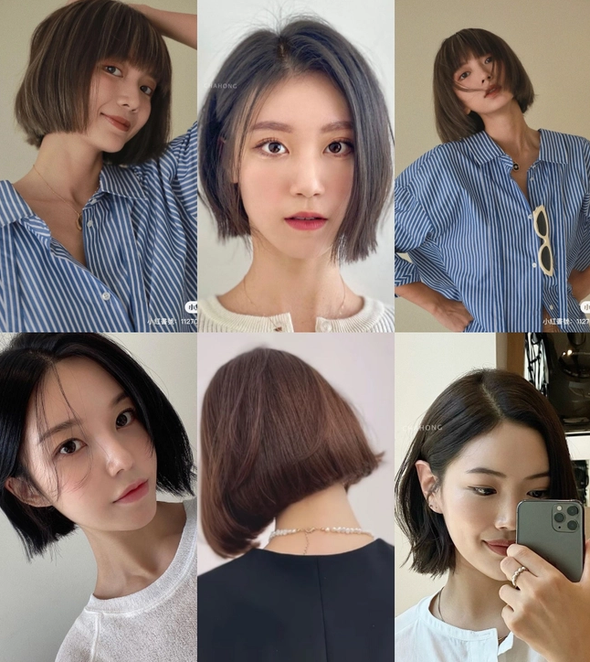 Tóc Ngắn One-Length Bob