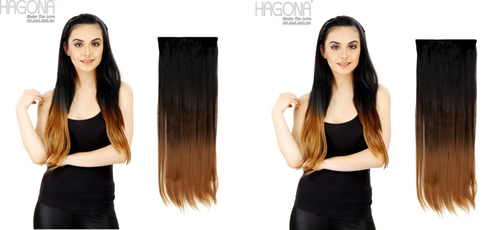 Tóc giả kẹp HGN P08 - Giải pháp hoàn hảo cho mái tóc của bạn